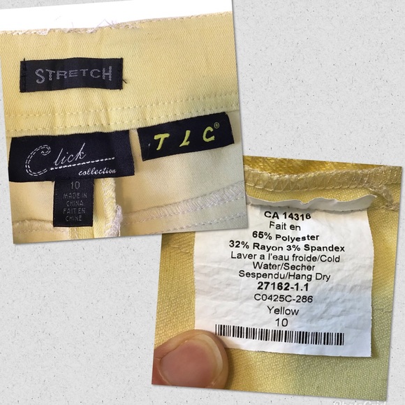 Click Collection TLC Canary Yellow Bermuda Shorts - Picture 9 of 9